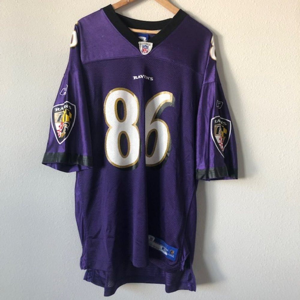 Todd Heap Reebok Baltimore Ravens #86 Purple Football Jersey